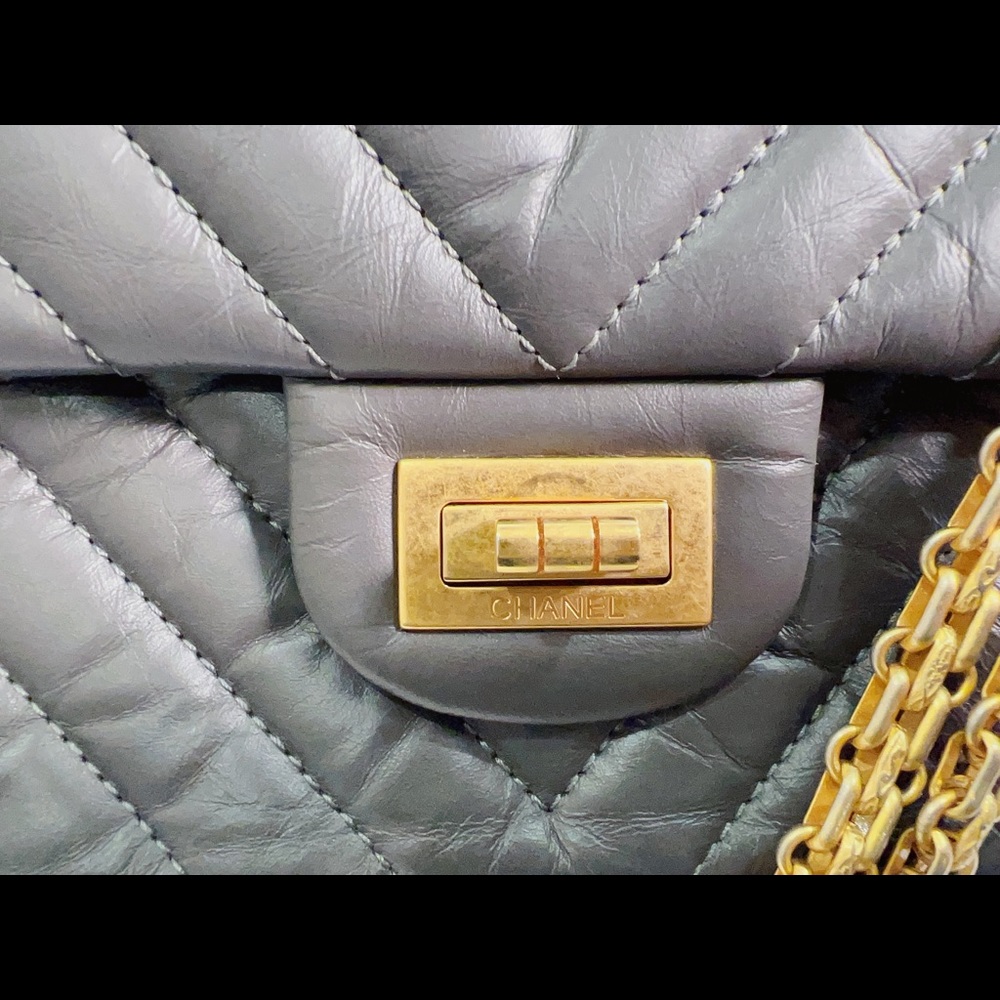 Chanel 226 Reissue Dark Grey Double Flap - Picture 6 of 10